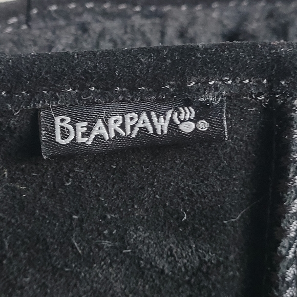 Bearpaw Black Suede Faux Fur Lined Above Ankle Warm Boots Sz 6 - Picture 13 of 14